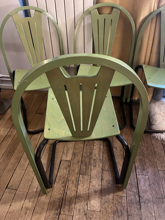 Image 1 of 4x Baumann Chairs model Argos 1980' (in French)