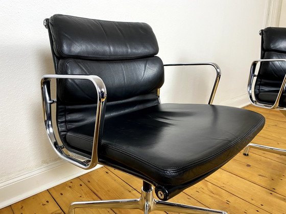 Image 1 of Set of 4 Vitra Soft Pad Chairs Ea 208 by Charles & Ray Eames