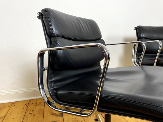 Image 1 of Set of 4 Vitra Soft Pad Chairs Ea 208 by Charles & Ray Eames