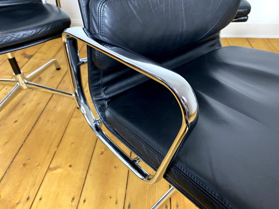 Image 1 of Set of 4 Vitra Soft Pad Chairs Ea 208 by Charles & Ray Eames