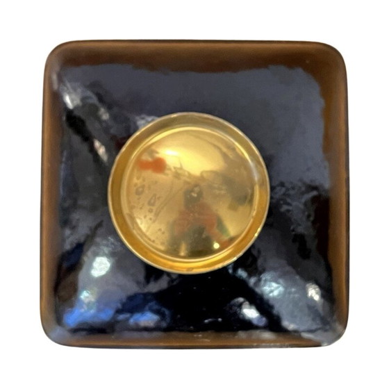 Image 1 of Vintage enameled copper bowl plate, Germany 1960