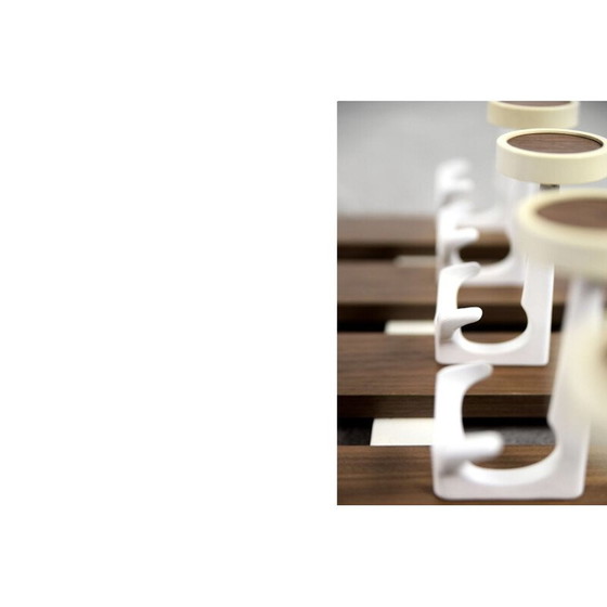 Image 1 of Vintage Scandinavian teak wall coat rack, Denmark 1950s