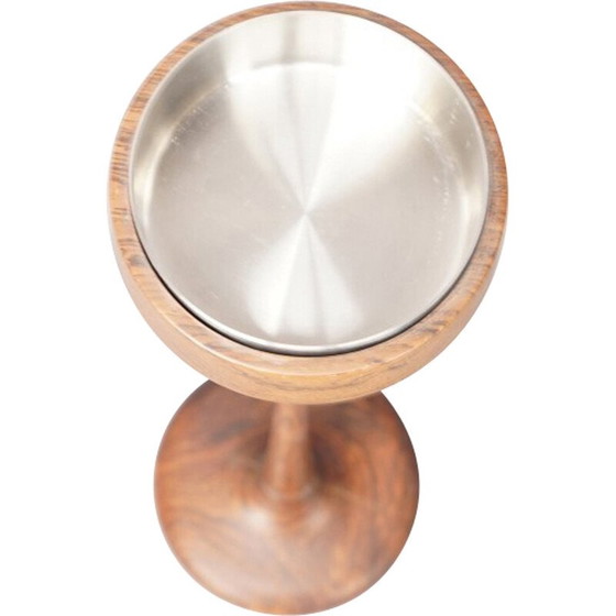 Image 1 of Posacenere vintage in legno di teak con piede, Germania 1960