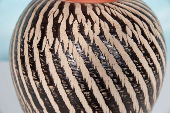 Image 1 of Vintage Wekara sgraffito vase, minimalist ceramic vase