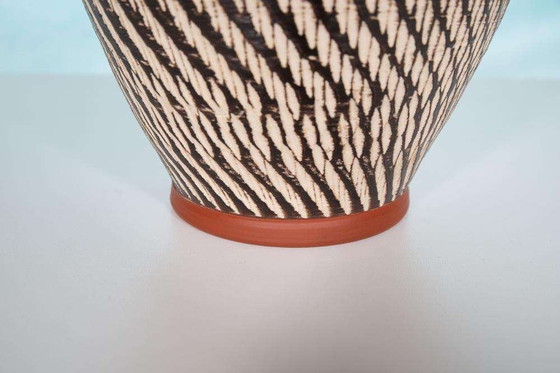 Image 1 of Vintage Wekara sgraffito vase, minimalist ceramic vase