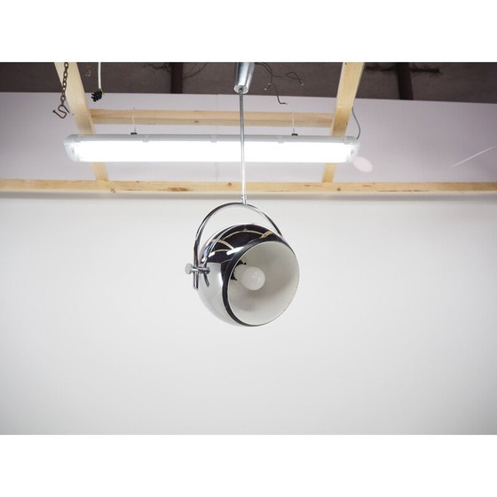 Image 1 of Midcentury Chrome Pendant  Chandelier in style of Harvey Guzzini, 1970s