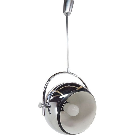 Image 1 of Midcentury Chrome Pendant  Chandelier in style of Harvey Guzzini, 1970s