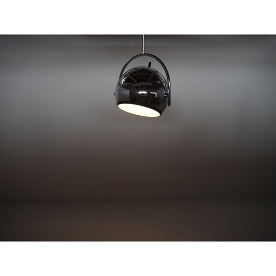 Image 1 of Midcentury Chrome Pendant  Chandelier in style of Harvey Guzzini, 1970s