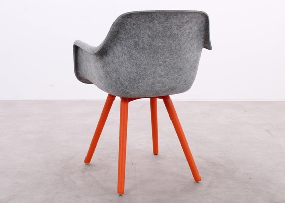 Image 1 of 2x Vepa Felt HF-10 chair gray/orange