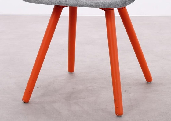 Image 1 of 2x Vepa Felt HF-10 chair gray/orange