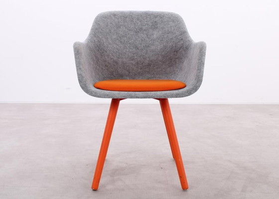 Image 1 of 2x Vepa Felt HF-10 chair gray/orange