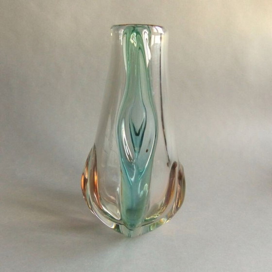 Image 1 of Vintage Vase by Josef Hospodka for Chribsa Glas 1950s