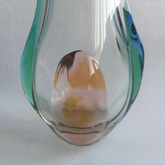 Image 1 of Vintage Vase by Josef Hospodka for Chribsa Glas 1950s
