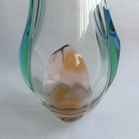 Image 1 of Vintage Vase by Josef Hospodka for Chribsa Glas 1950s