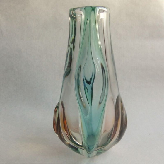 Image 1 of Vintage Vase by Josef Hospodka for Chribsa Glas 1950s