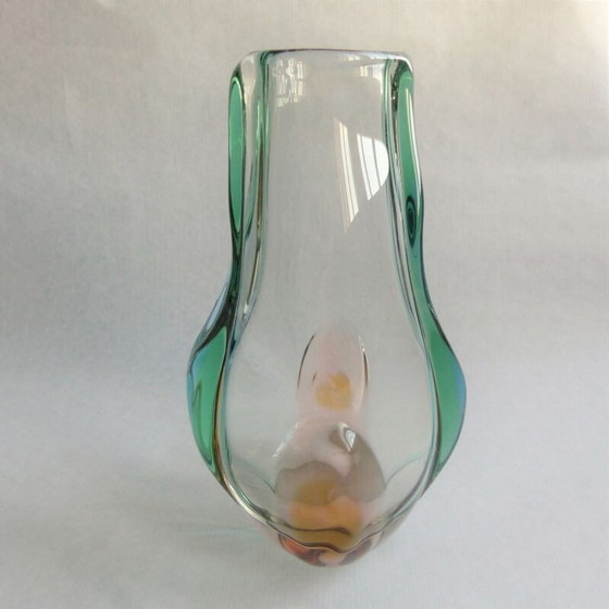 Image 1 of Vintage Vase by Josef Hospodka for Chribsa Glas 1950s
