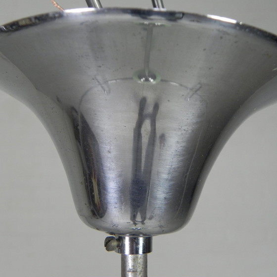 Image 1 of Lampe suspendue Art déco avec abat-jour lanterne en verre, années 1930