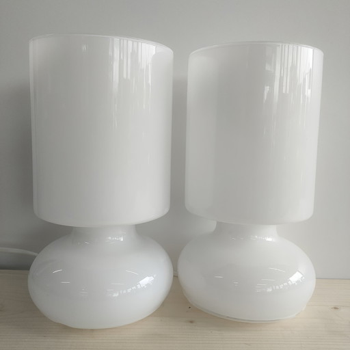 Set Of 2 Ikea Lykta Mushroom Design Lamps