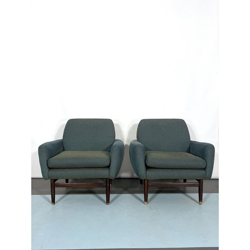 Pair of Italian mid-century wood armchairs, 1960s