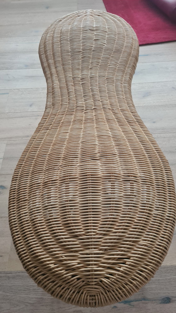 Image 1 of Ikea rattan bench Peanut