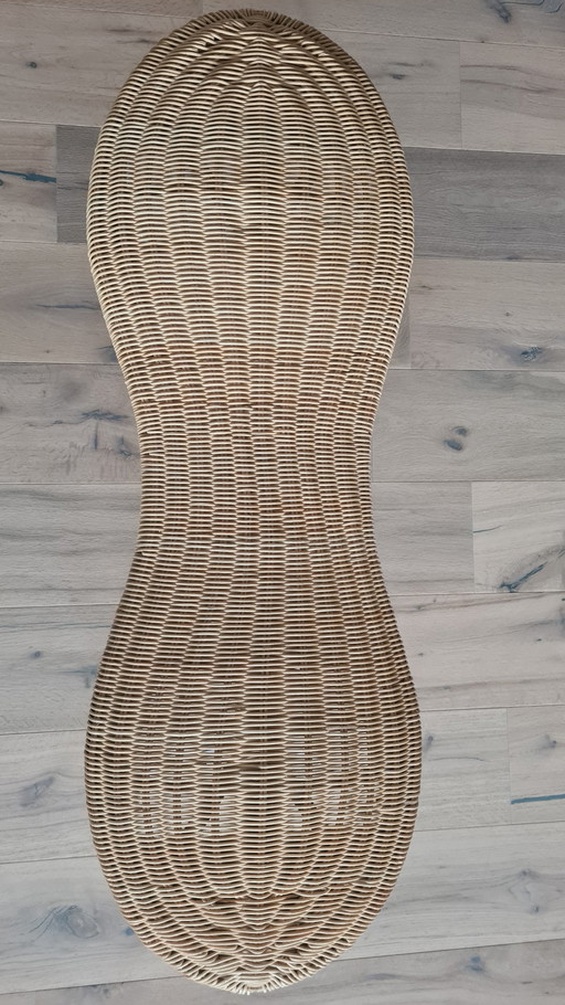 Ikea rattan bench Peanut