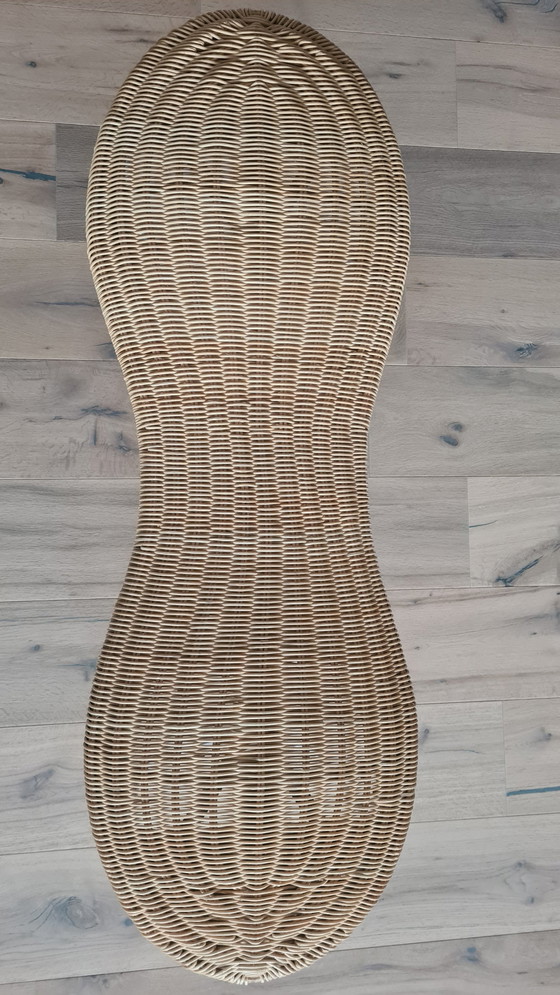 Image 1 of Ikea rattan bench Peanut