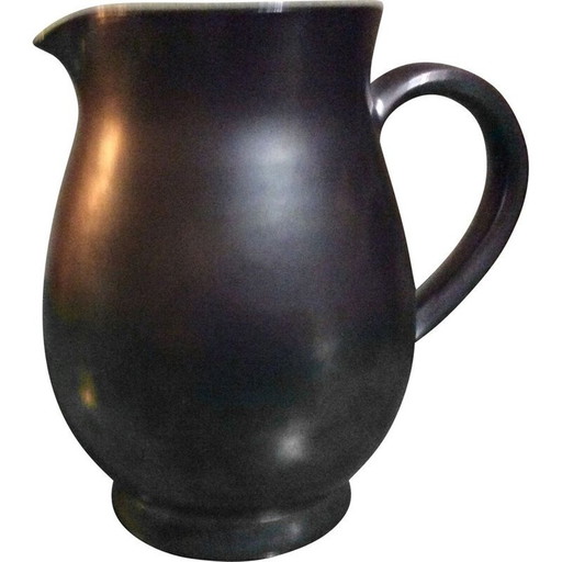Vintage black pitcher, 1960s