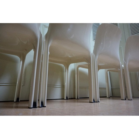 Image 1 of Set of 5 vintage Selene dining chairs by Vico Magistretti for Artemide, Italy 1967