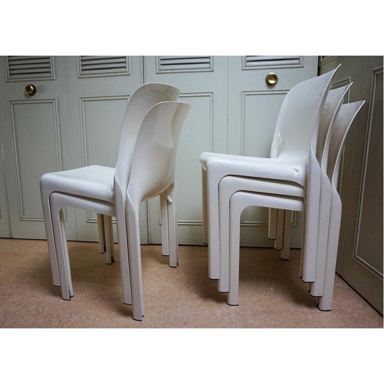 Image 1 of Set of 5 vintage Selene dining chairs by Vico Magistretti for Artemide, Italy 1967