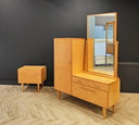 Vintage dressing table and side cabinet