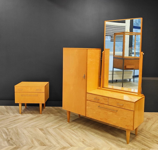 Vintage dressing table and side cabinet