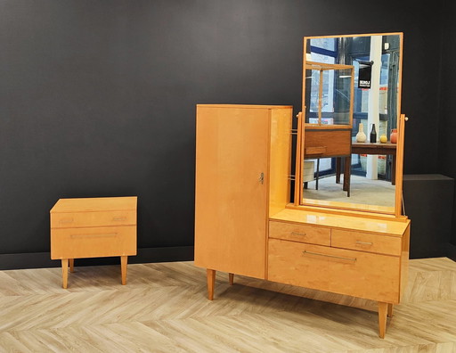 Vintage dressing table and side cabinet