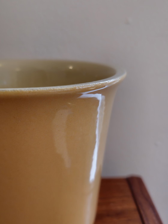 Image 1 of Vaso da fiori vintage Germania Glasur Keramik Pastel Orange Yellow