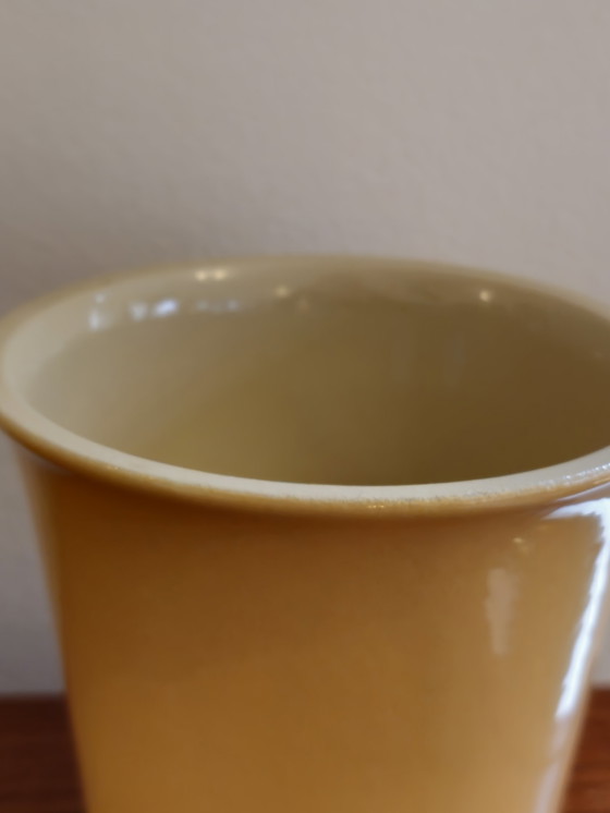 Image 1 of Vaso da fiori vintage Germania Glasur Keramik Pastel Orange Yellow