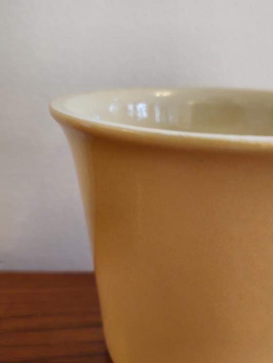 Image 1 of Vaso da fiori vintage Germania Glasur Keramik Pastel Orange Yellow
