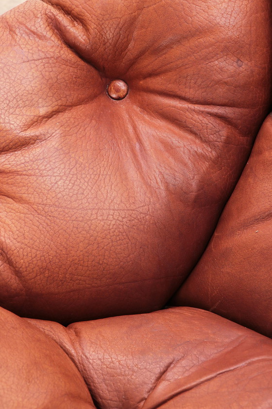 Image 1 of Juego de salón en color coñac de Illum Wikkelsø para Ryesberg Møbler, 1970