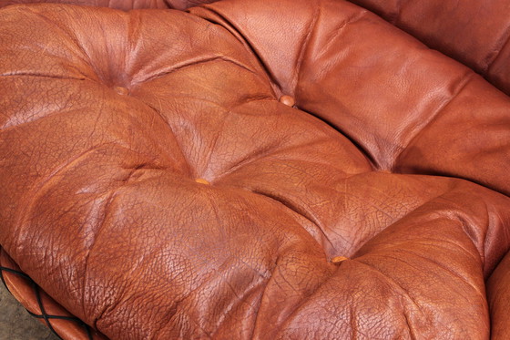 Image 1 of Juego de salón en color coñac de Illum Wikkelsø para Ryesberg Møbler, 1970