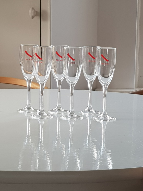 Image 1 of 6x Mumm champagne glasses