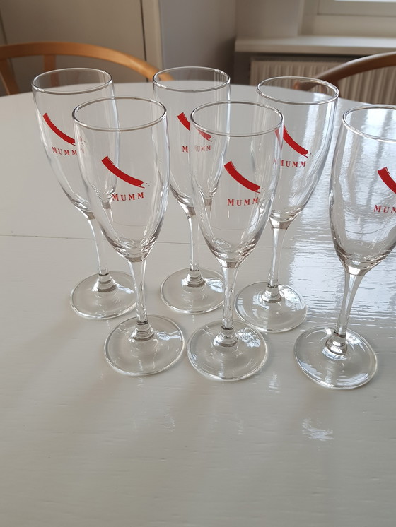 Image 1 of 6x Mumm champagne glasses