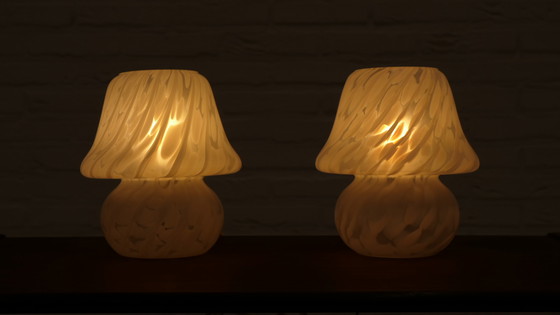 Image 1 of Set of 2 table lamps | Mushroom model | Hustadt Leuchten | Swirl