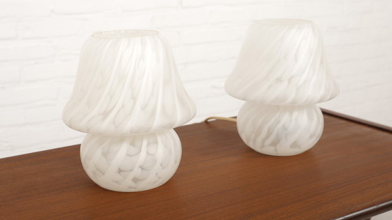 Image 1 of Set of 2 table lamps | Mushroom model | Hustadt Leuchten | Swirl