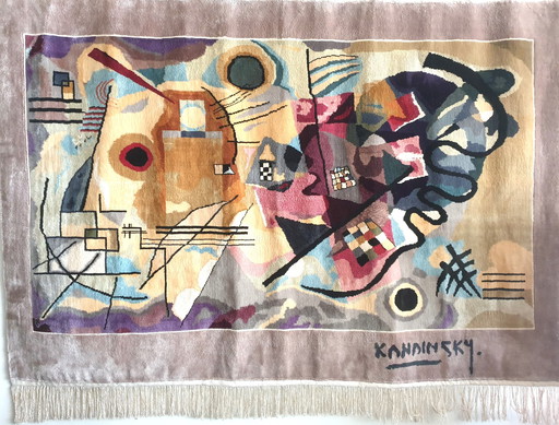 Vintage tapestry after Wassily Kandinsky