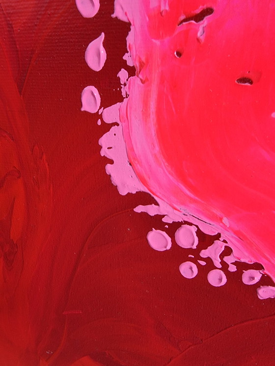 Image 1 of Frances Eckhardt Abstract red painting