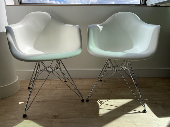 Image 1 of 2x Eames DAR wit Fiberglass Armchair