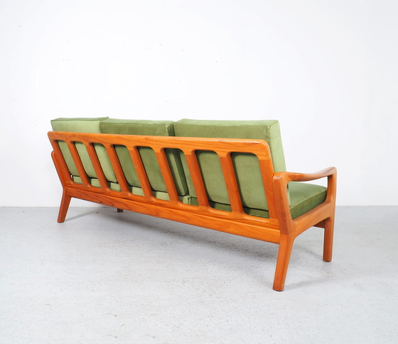 Image 1 of Juul Kristensen teak daybed green velvet, 1960s