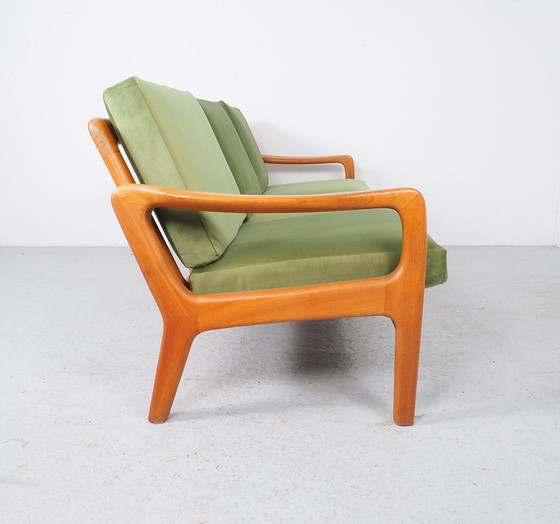 Image 1 of Juul Kristensen teak daybed green velvet, 1960s