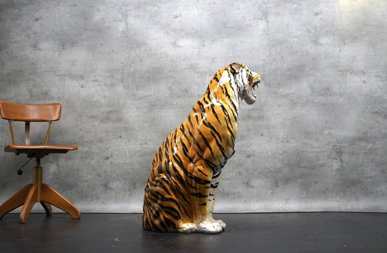 Image 1 of Large hand-painted Italian tiger, 1970s