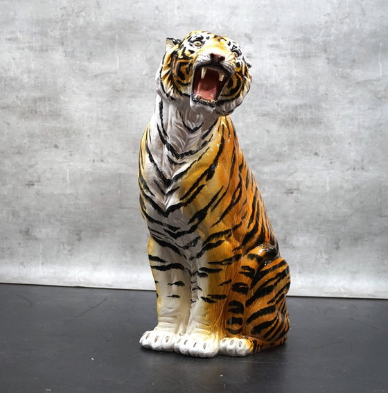 Image 1 of Large hand-painted Italian tiger, 1970s