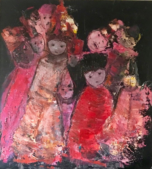 What is happening? Elles BB – schilderijen tekeningen, Modern
