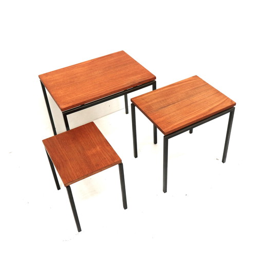 Vintage mimiset / set of side tables by Cees Braakman for Pastoe